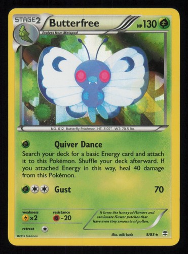 BUTTERFREE 5/83 HOLO RARE GENERATIONS NM/M POKEMON