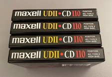 lot of 4 NOS sealed Maxell UDII CD 110 minute type II high bias blank cassettes