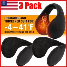 3 Pack Unisex Ear Muffs Winter Ear warmers Fleece Earwarmer Behind the Head Band