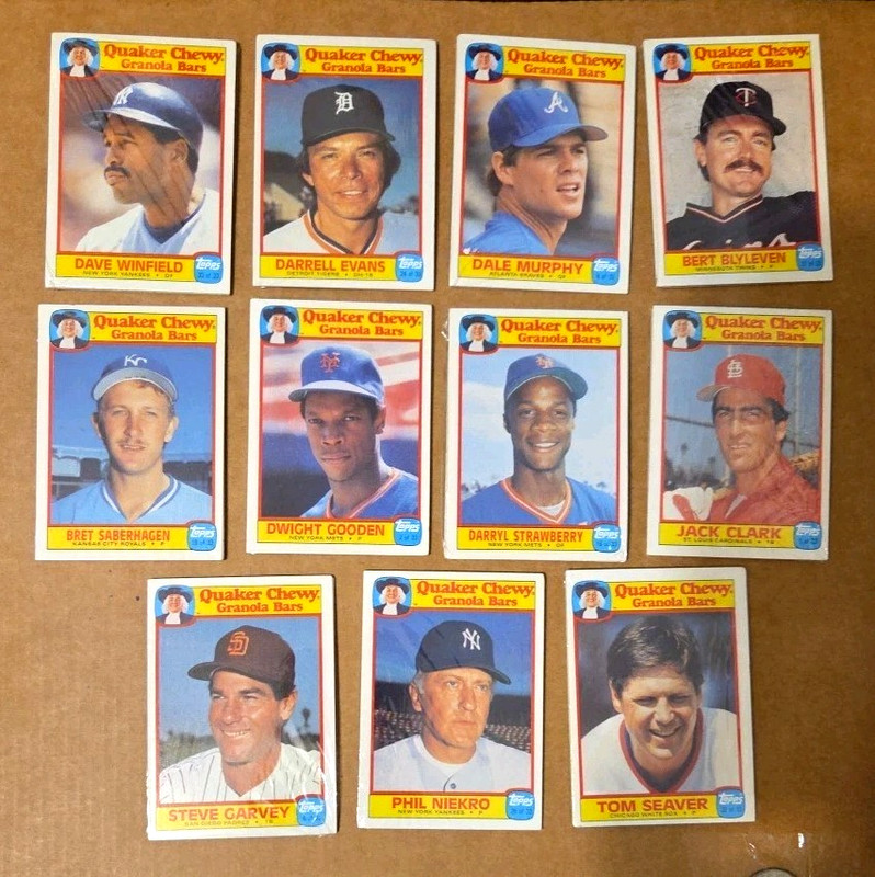 Dealer Lot (22) Topps Factory Sealed Quaker Granola Bars 3 Card Cello Packs-NrMt