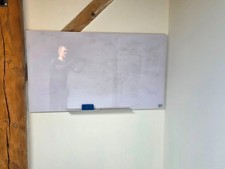 Nobo Magnetic Glass Whiteboard | Wall Mounted, Dry Erase with Aluminium Tray
