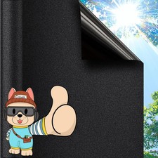 Blackout Window Privacy Film Total 100 Light Blocking Room Darkening Window Tin