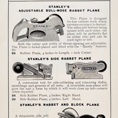 1900 Stanley Tools Bull Nose Rabbet Planes Advertisement Victorian Antique F17F