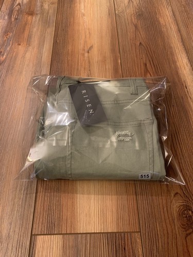 RISEN Jeans Womens Size 30/11 Sage Green Distressed Ankle Color Skinny Pants - Picture 18 of 18