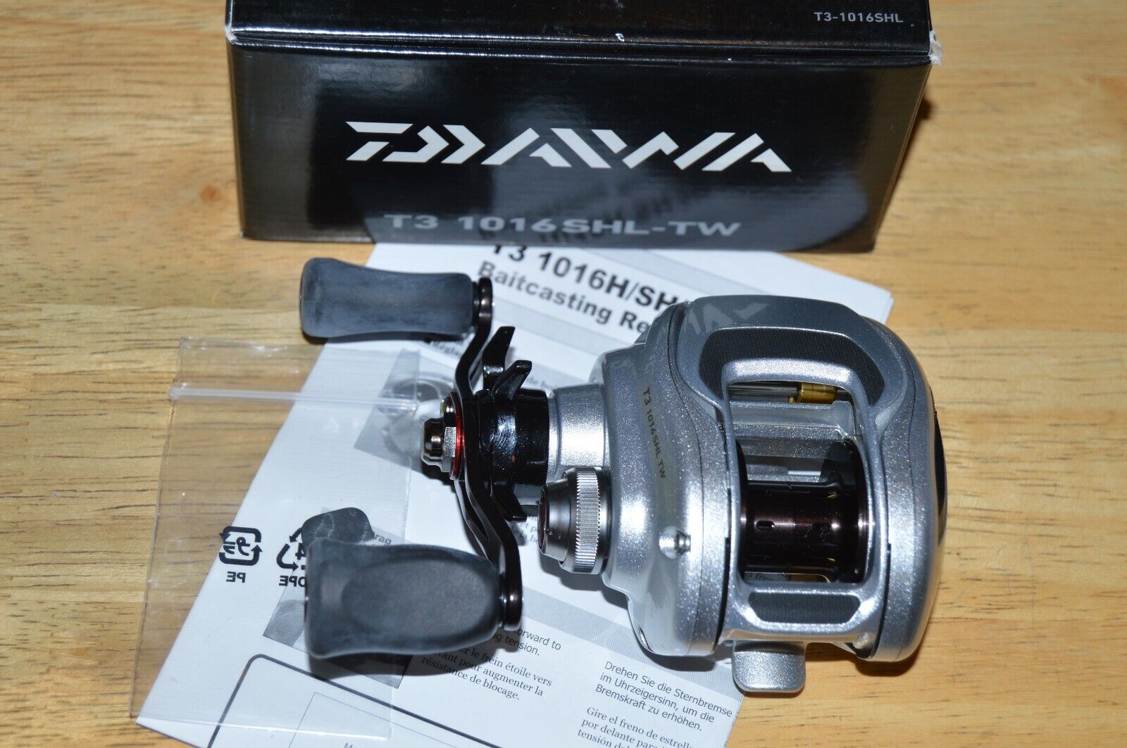 daiwa t3 baitcast reel 1016shl-tw 8 bearings 7.1:1 left hand t3-1016shl NEW