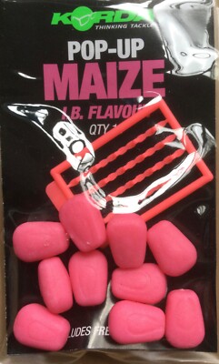 KORDA POP UP MAIZE - IB FLAVOUR WITH FREE HAIR STOPS - CARP FISHING