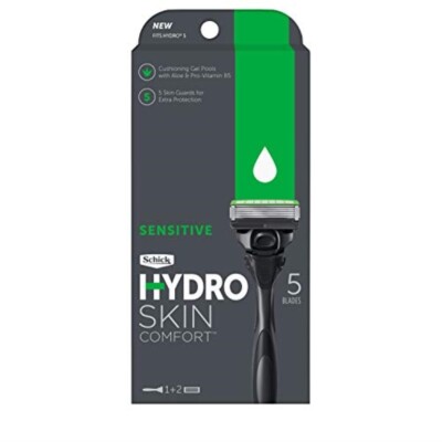 Schick Hydro Skin Comfort Sensitive 5 Blade Razor & 2 Refills