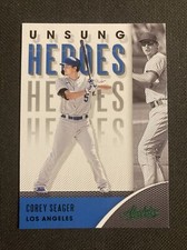 2021 Panini Absolute Retail Green Foil Unsung Heroes COREY SEAGER Dodgers Insert
