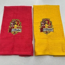 Harry Potter Towels Embroidered Gryffindor Hand Towel Set Hogwarts Wizard Witch