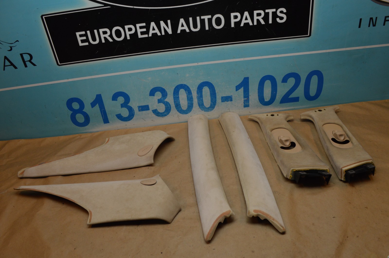 2006 M139 MASERATI QUATTROPORTE A, B,C PILLARS  LEFT & RIGHT SET OF  6 SUEDE 