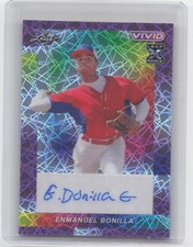 2023 Leaf Vivid #BA-EB1 Enmanuel Bonilla XRC Purple Lazer Auto #1/1