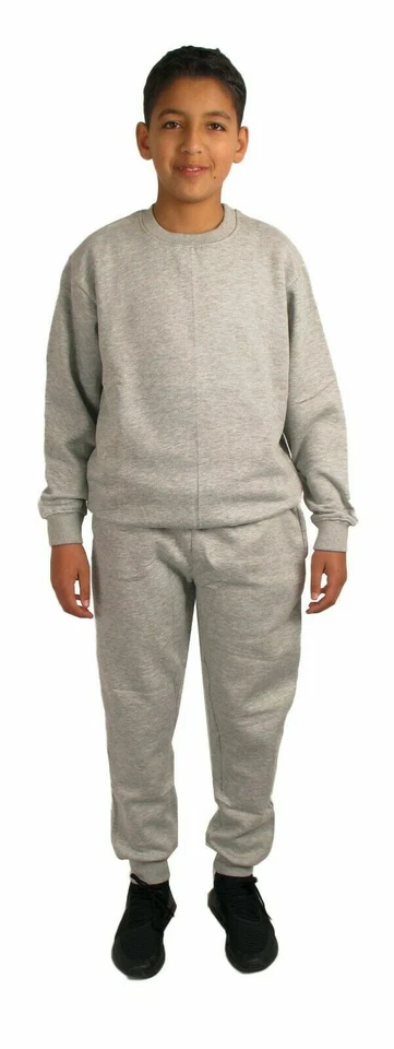 Boys Tracksuit Kids Jogging Suit Sweat Top Bottoms Joggers Age 7 8 9 10 11 12 13 - Image 2 of 4