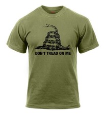 Rothco Snake Don't Tread On Me Vintage US T-Shirt shirt oliv drab Gr. L / Large
