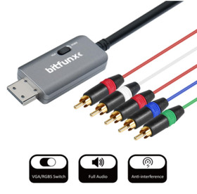 Dreamcast Component Cable Adapter Supports RGBS/VGA to Component Video