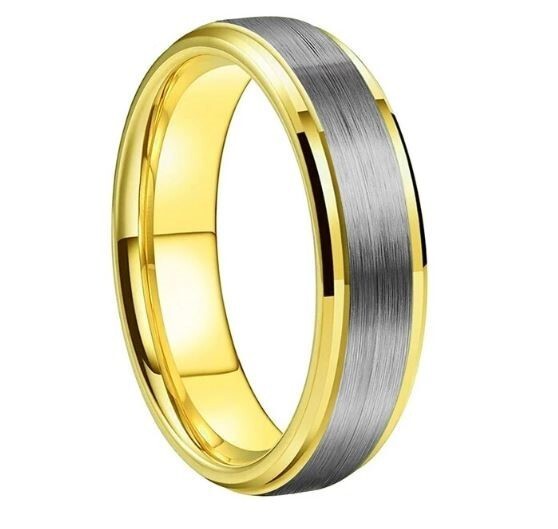 Alianza de boda en Tungsteno bicolor