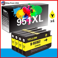4PK 951 XL 951XL Toner Cartridge Yellow for Officejet Pro 8620 8625 8630 Printer