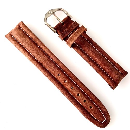 JACQUES LEMANS Uhrenarmband 20mm Veloursleder B-Ware goldbraun - Bild 2 von 5