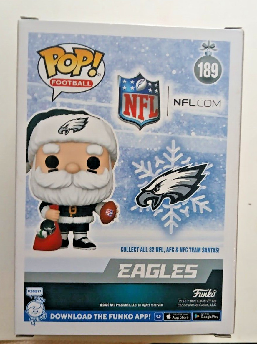 FUNKO POP! NFL FOOTBALL 189 PHILADELPHIA EAGLES SANTA FANACTICS EXCL