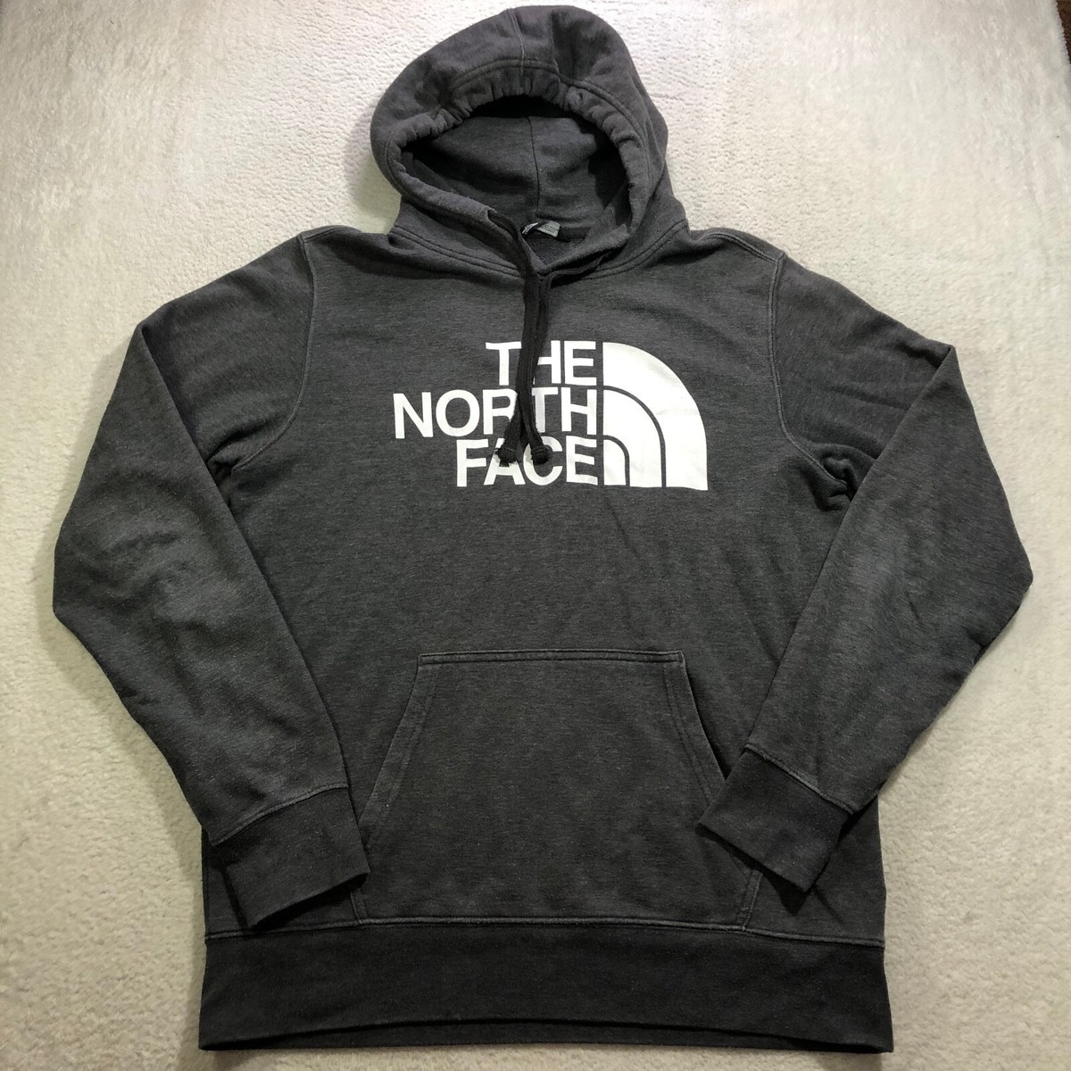 The North Face Mens Gray Pullover Hoodie Chest Logo Size Medium | eBay