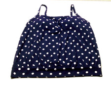 NEW Lands' End Tankini Swimsuit Blouson Top M size 8  NWOT