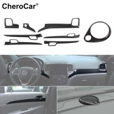 Car Interior Carbon Fiber Decor Cover Trim Kit for Jeep Grand Cherokee 2011-20