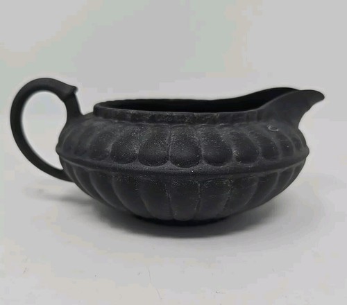Wedgwood Black Basalt- Neo Classical Flat Creamer C. 1800