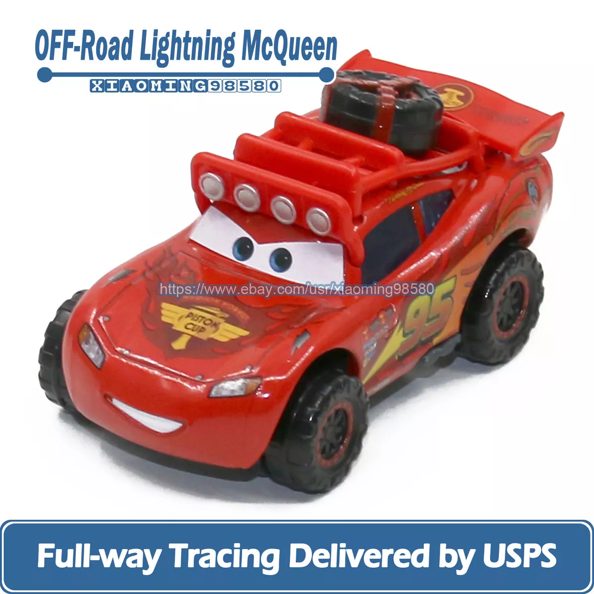  Disney Pixar Cars Road Trip Lightning McQueen 1:55 Scale : Toys  & Games