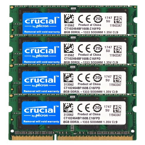 CRUCIAL DDR3L 1333Mhz 8GB 16GB 32GB 2Rx8 PC3L-10600S SODIMM Laptop Memory RAM - Picture 12 of 12