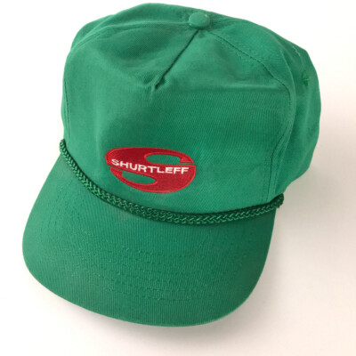 Surtleff red S logo on green corded cap Erosion Control