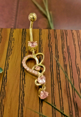 2Ct Heart Infinity Lab-Created Diamond Body Piercing Belly Button For Women's