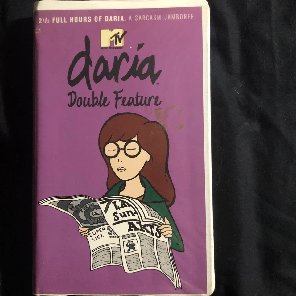 Daria Double Feature MTV Animated VHS 2000 Over 2 1/2 Hrs Video Rare Tested - Image 2 of 4