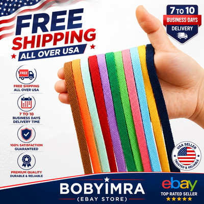 1 Pair Flat Shoelaces Replacement Shoe Laces for Sneakers Casual Sports Shoes