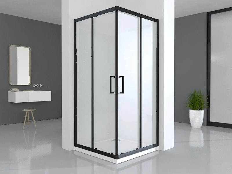 Profilo Paraspruzzi Alluminio 95 Cm Cromato Per Doccia – Effetto Cascata, Con Tappi, Per Parete O Angoli 90°