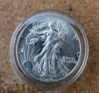 1946 p high grade (AU/BU) silver Walking liberty half dollar in acrylic capsule