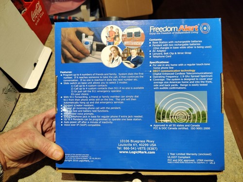 LogicMark Freedom Alert Fall Emergency System Model #35511 Neu - Bild 2 von 2