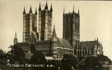 RPPC Lincolnshire England United Kingdom~ southwest view~ real photo postcard