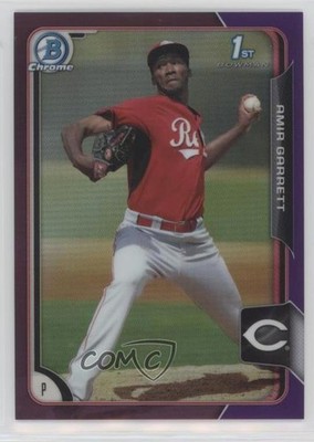 2015 Bowman Chrome Prospects Purple Refractor 79/250 Amir Garrett #BCP158 0c6