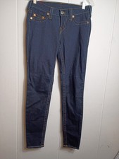True Religion Dark Denim Casey Skinny Jeans Womens 28 VTG Made in USA