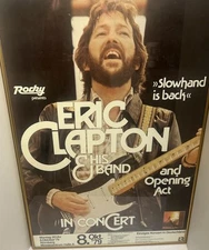 ERIC CLAPTON CONCERT TOUR POSTER 1978 BACKLESS KIESER