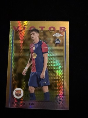 2024-25 Topps UEFA Club Competitions Pau Victor #16 Gold Foilboard /50 (RC)