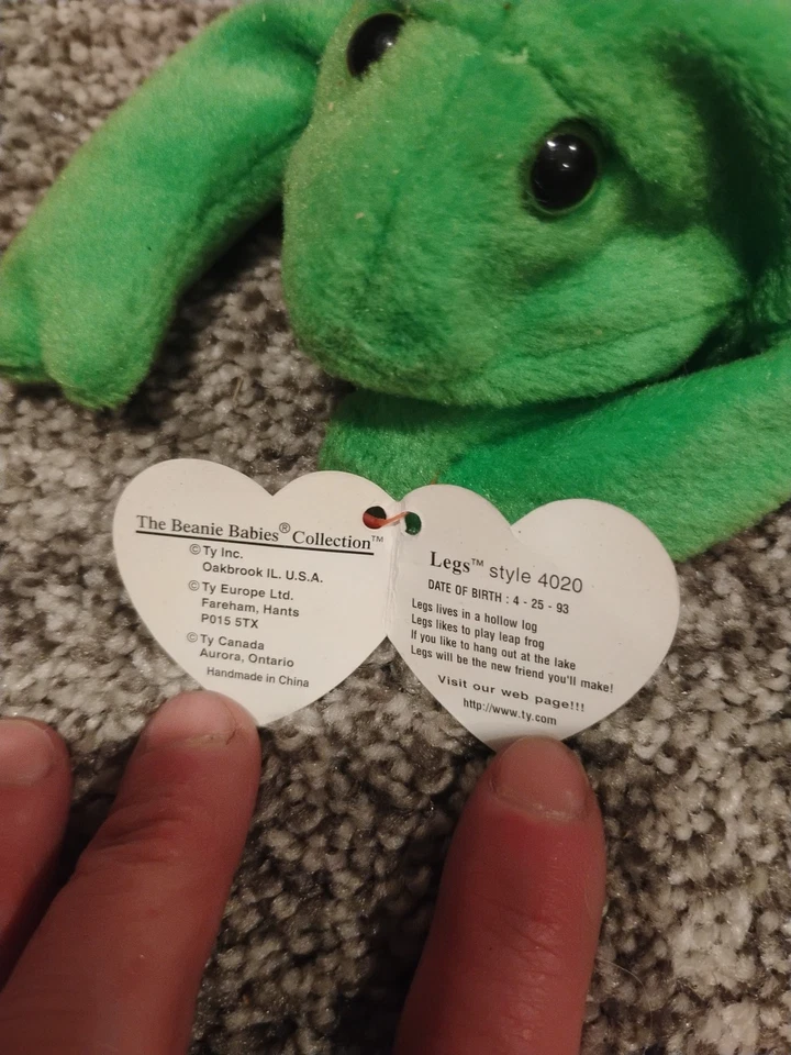 Ty gorro piernas bebé...uno de los 9 originales...estilo 4020...retirado...errores Foto 4 de 4