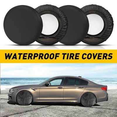 4PCS Wheel Covers Tire Set RV Trailer Camper Sun Car Protector 27-29'' Waterproof