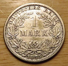 Germany 1875-A 1 Mark *XF / AU*