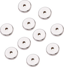 50 Pcs 304 Stainless Steel Flat round Bead Spacers for Bracelet Necklace Jewelry