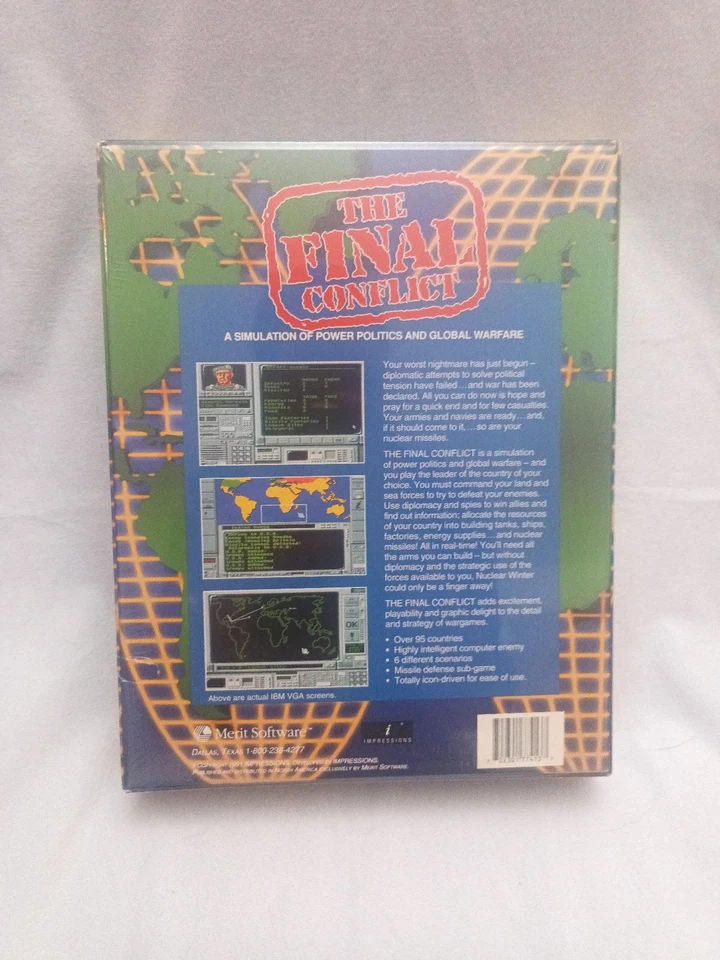 NEW SEALED The Final Conflict Vintage Retro PC Floppy Disk IBM Video Game 1991 - Image 2 of 2