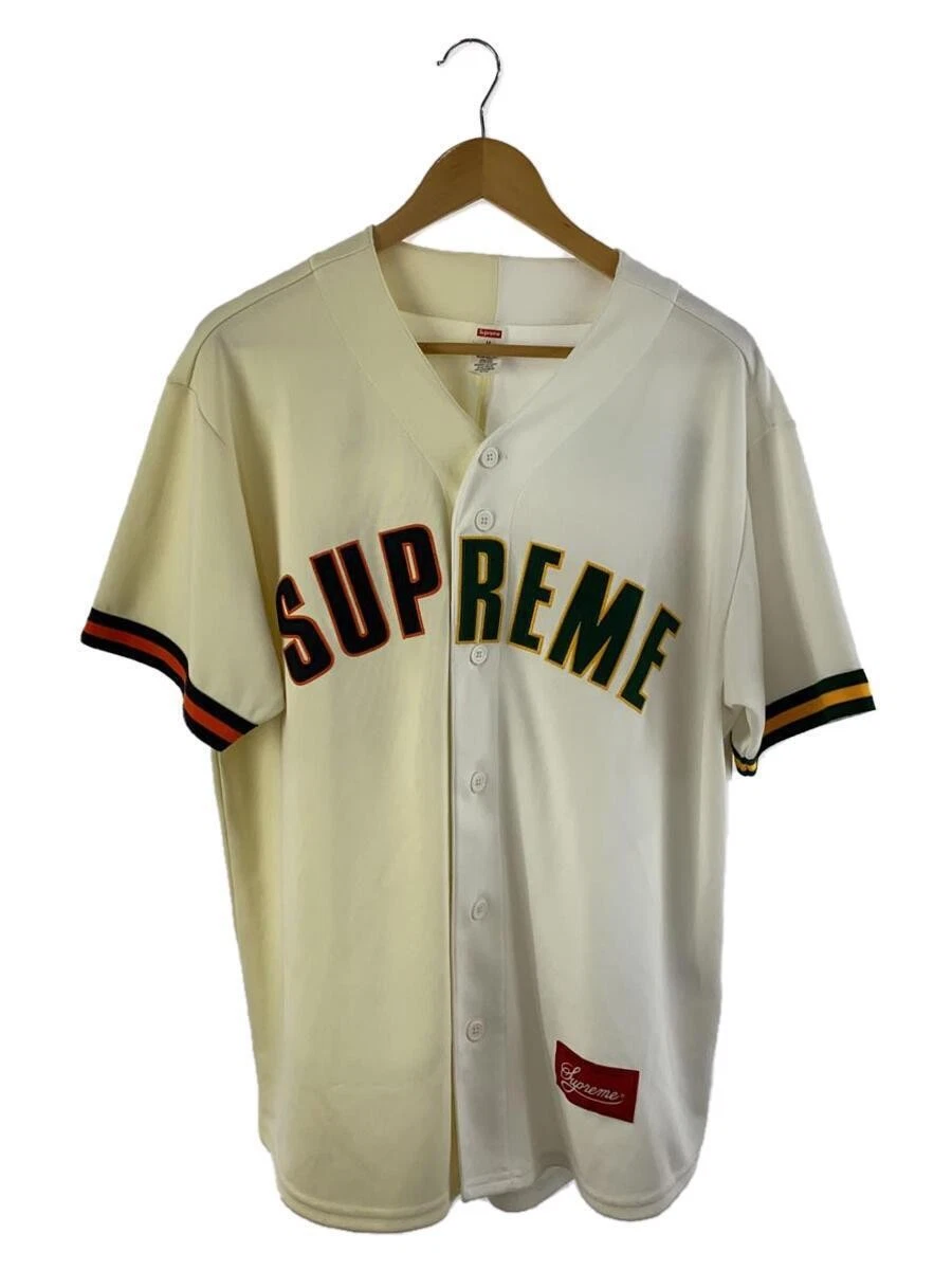 Chemise Supreme manches courtes/M/Polyester/Blanc/Blanc/Logo/Basball