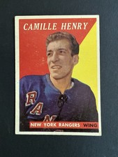 1958-59 TOPPS CAMILLE HENRY #54 RANGERS EX+