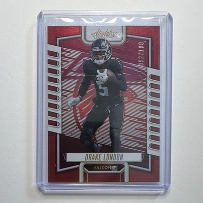Panini 2023 Absolute Football Drake London #74 Falcons Spectrum Red 092/100