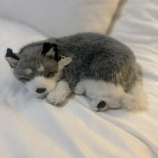Perfect Petzzz Alaskan Husky Puppy Plush Realistic Breathing Stuffed Toy Dog