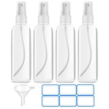 4 Pack 4 Oz 120ml Small Spray Bottles - Fine Mist, Refillable, Reusable